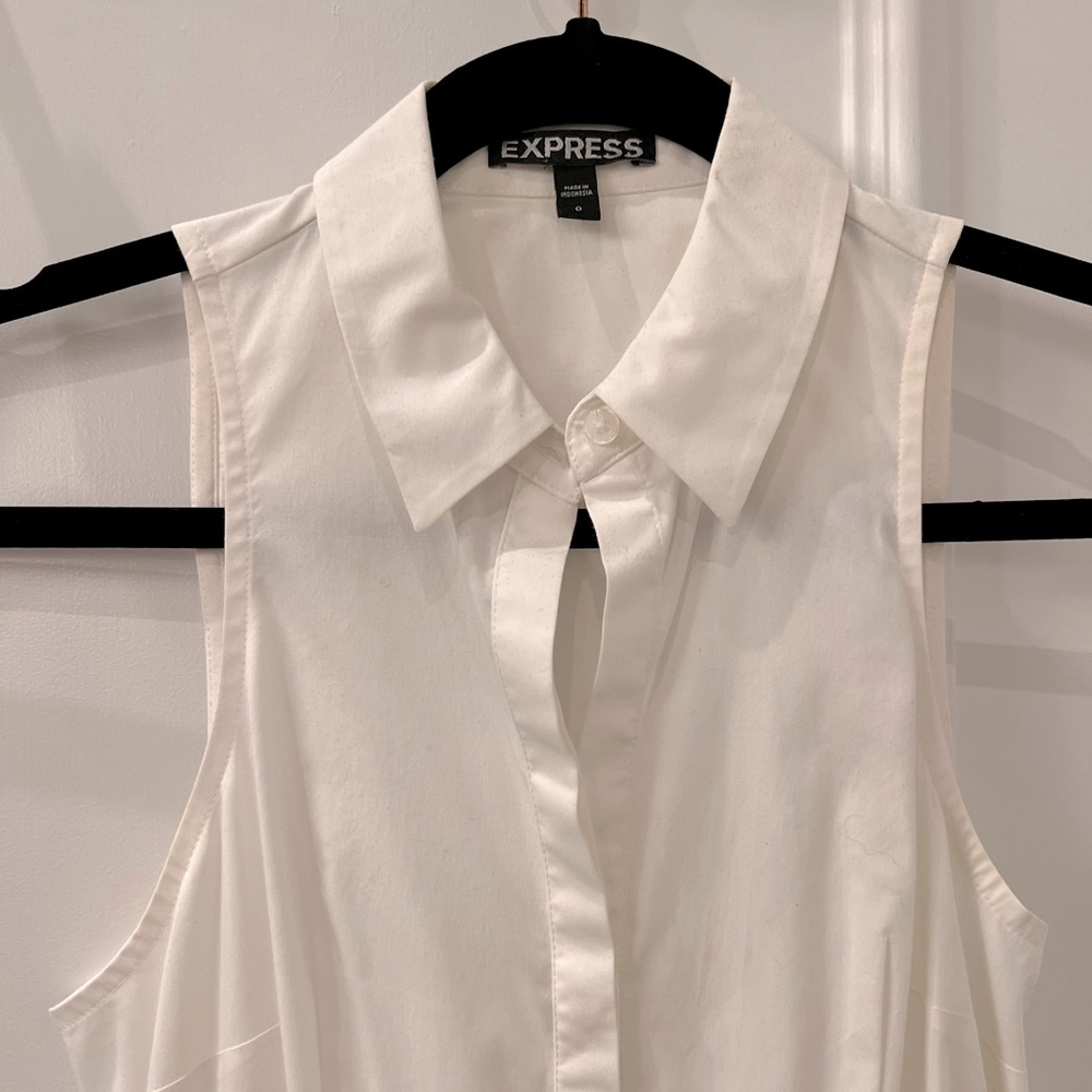 🤍White mini preppy collared dress - size 0 - never worn🤍
